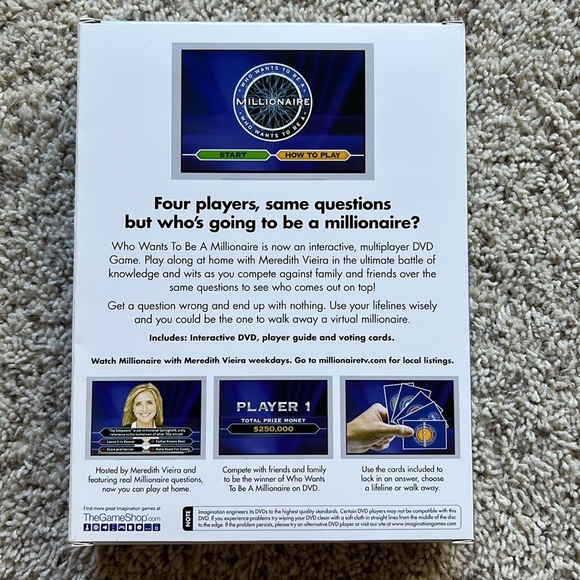 WHO WANTS TO BE A MILLIONAIRE DVD GAME - NEW IN BOX - Picture 2 of 2